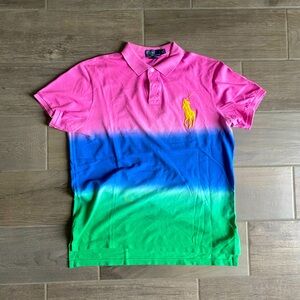 Vintage polo by Ralph Lauren tie dye custom fit Large shirt